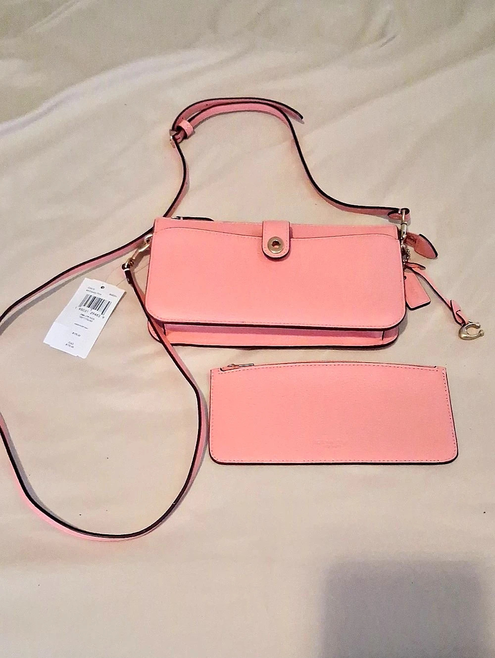 Coach Candy Pink Leather Crossbody Bag C4816 READ